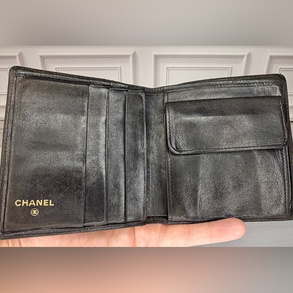 CHANEL Men’s Quilted Leather Bifold Wallet | Black | Includes COA - Picture 7 of 12